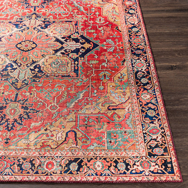 Surya Iris Irs-2343 Dark Blue, Dark Brown, Burnt Orange, Denim Rugs.