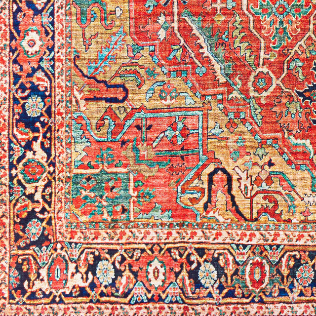 Surya Iris Irs-2343 Dark Blue, Dark Brown, Burnt Orange, Denim Rugs.