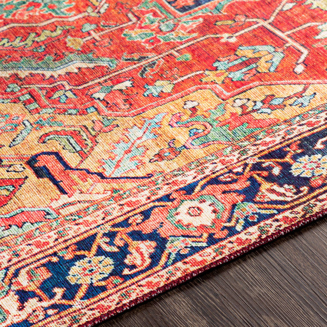 Surya Iris Irs-2343 Dark Blue, Dark Brown, Burnt Orange, Denim Rugs.