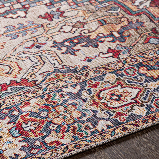 Surya Iris Irs-2358 Burnt Orange, Tan, Dark Blue, Denim Rugs.