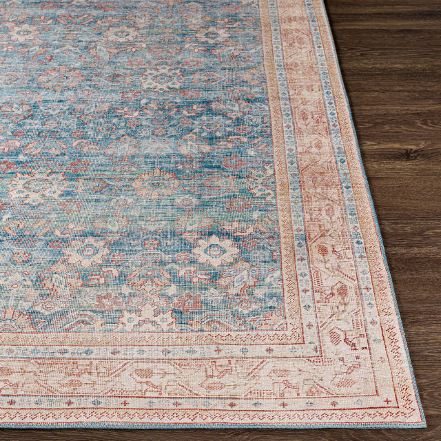 Surya Iris Irs-2365 Dark Blue, Denim, Grass Green, Burnt Orange Rugs.