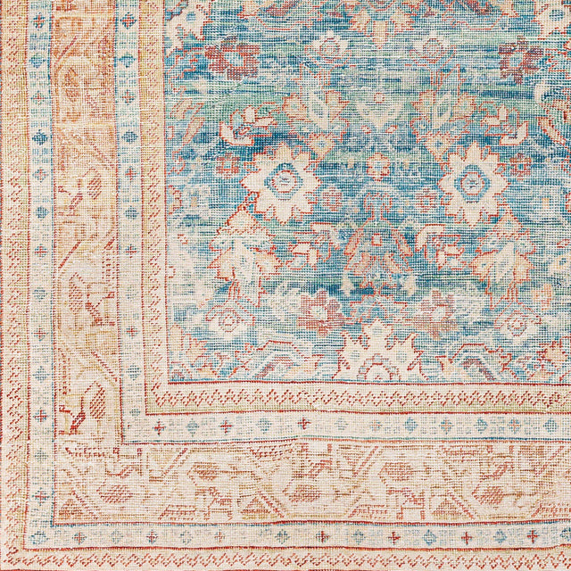 Surya Iris Irs-2365 Dark Blue, Denim, Grass Green, Burnt Orange Rugs.