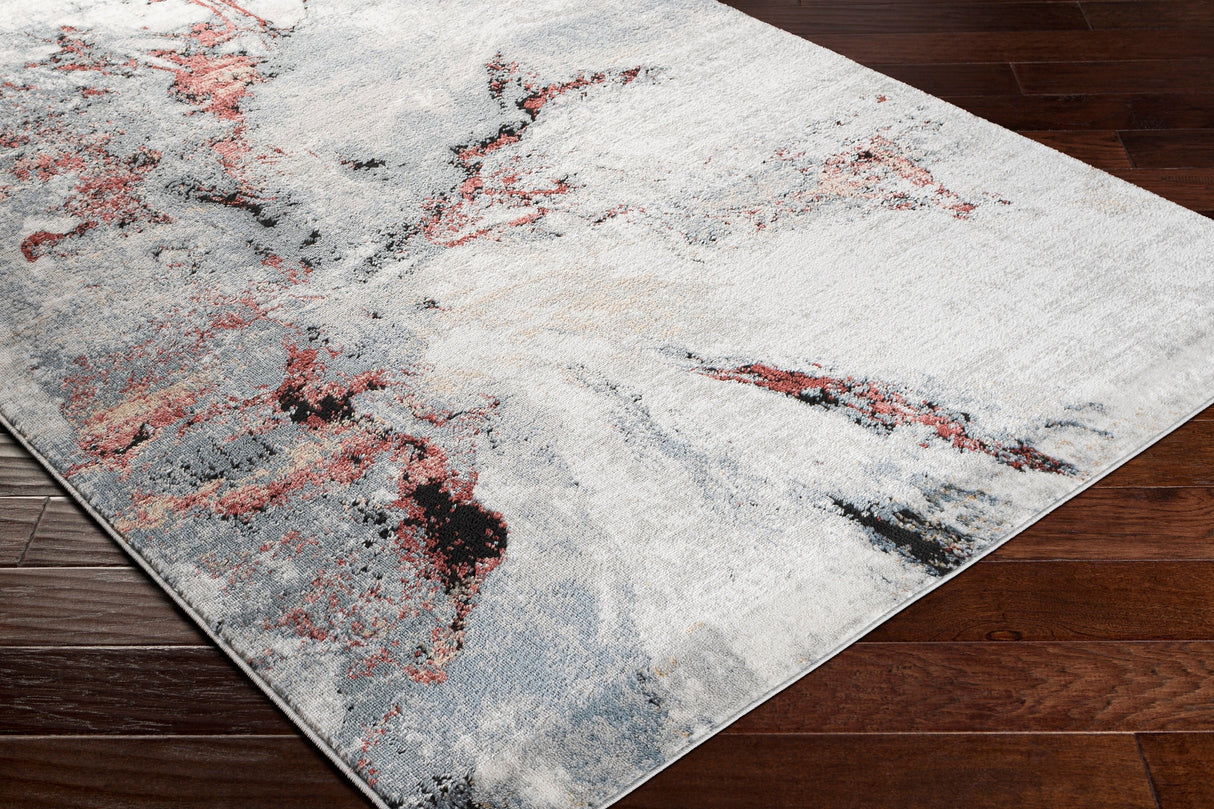 Surya Jolie Jlo-2321 Dark Red, Rose, Charcoal, Medium Gray Rugs.