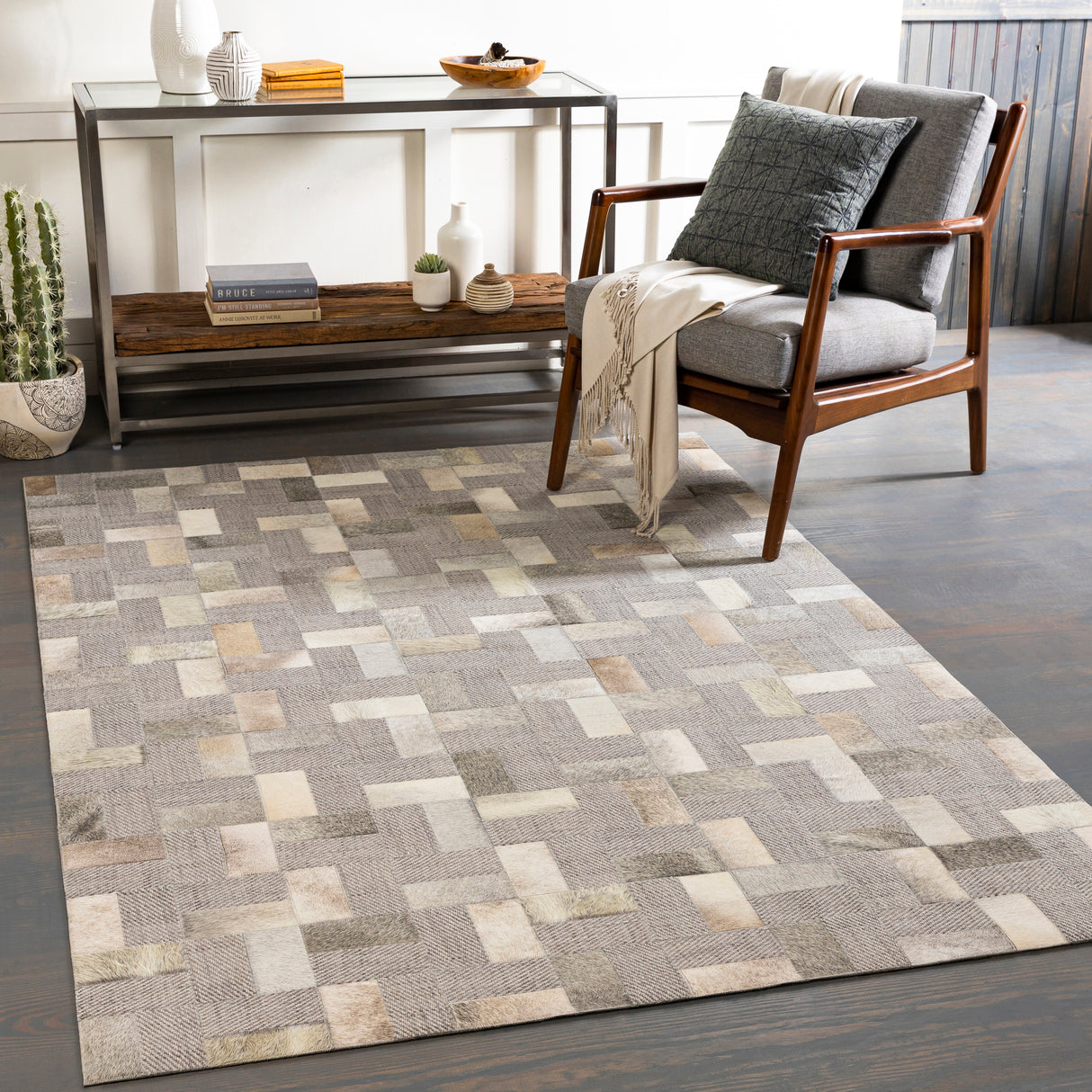 Surya Jardin Jrd-2305 Light Gray, Medium Gray, Cream, Beige Rugs.
