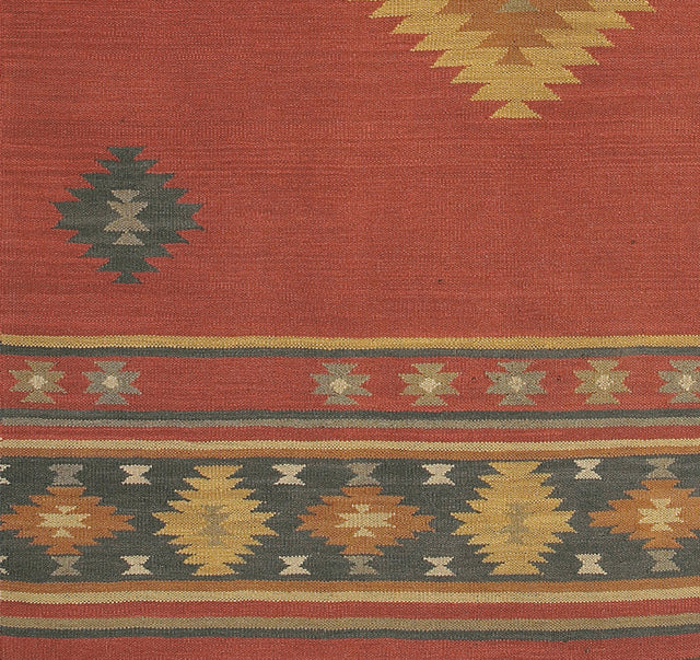 Surya Jewel Tone Jt-1033 Brick Red, Dark Blue Rug.