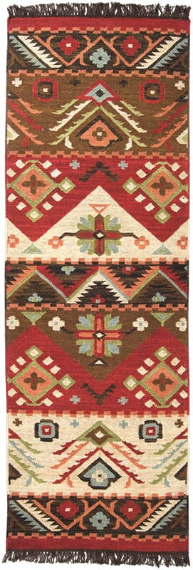 Surya Jewel Tone jt-8 Red / Brown / Beige / Turquoise Rugs.