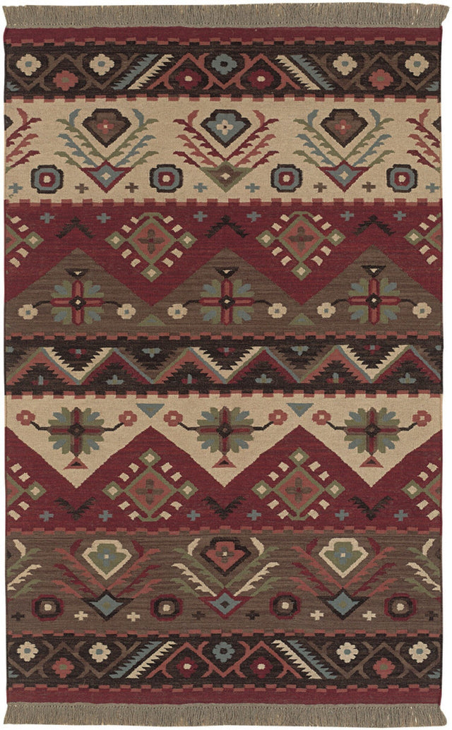 Surya Jewel Tone jt-8 Red / Brown / Beige / Turquoise Rugs.