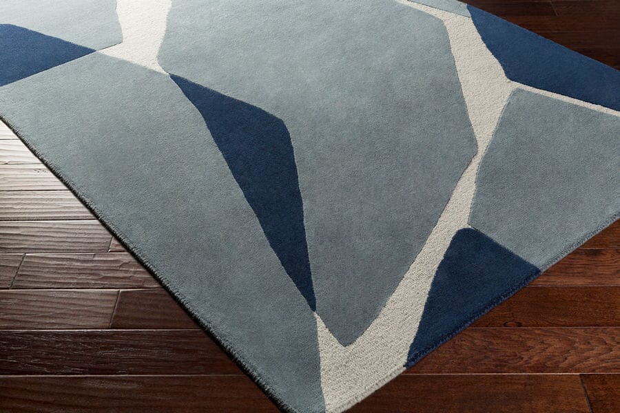 Surya Kennedy Kdy-3017 Dark Blue, Navy, Light Gray Rugs.