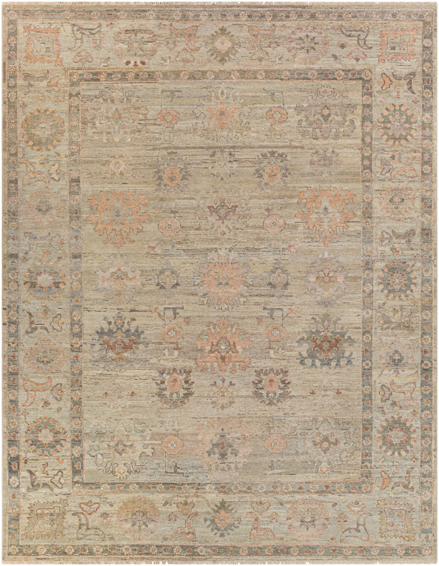 Surya Khotan Kht-2300 Light Gray, Camel Rug.
