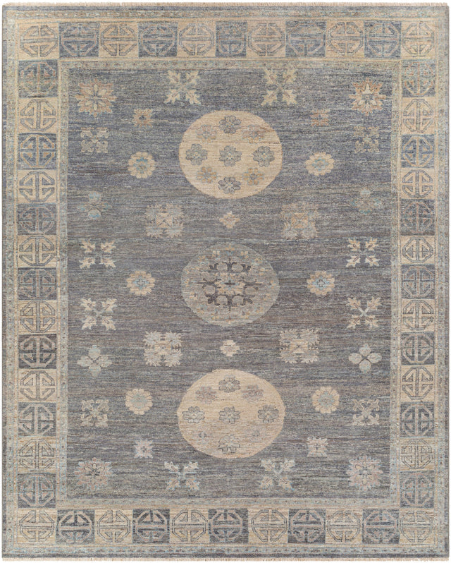 Surya Khotan Kht-2301 Dark Blue, Medium Gray Rug.