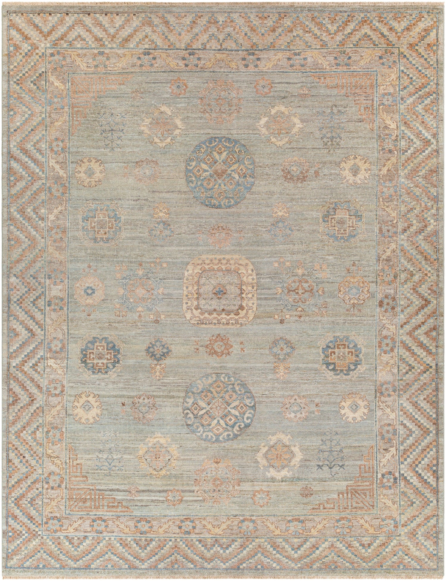 Surya Khotan Kht-2302 Sage, Blue Rug.