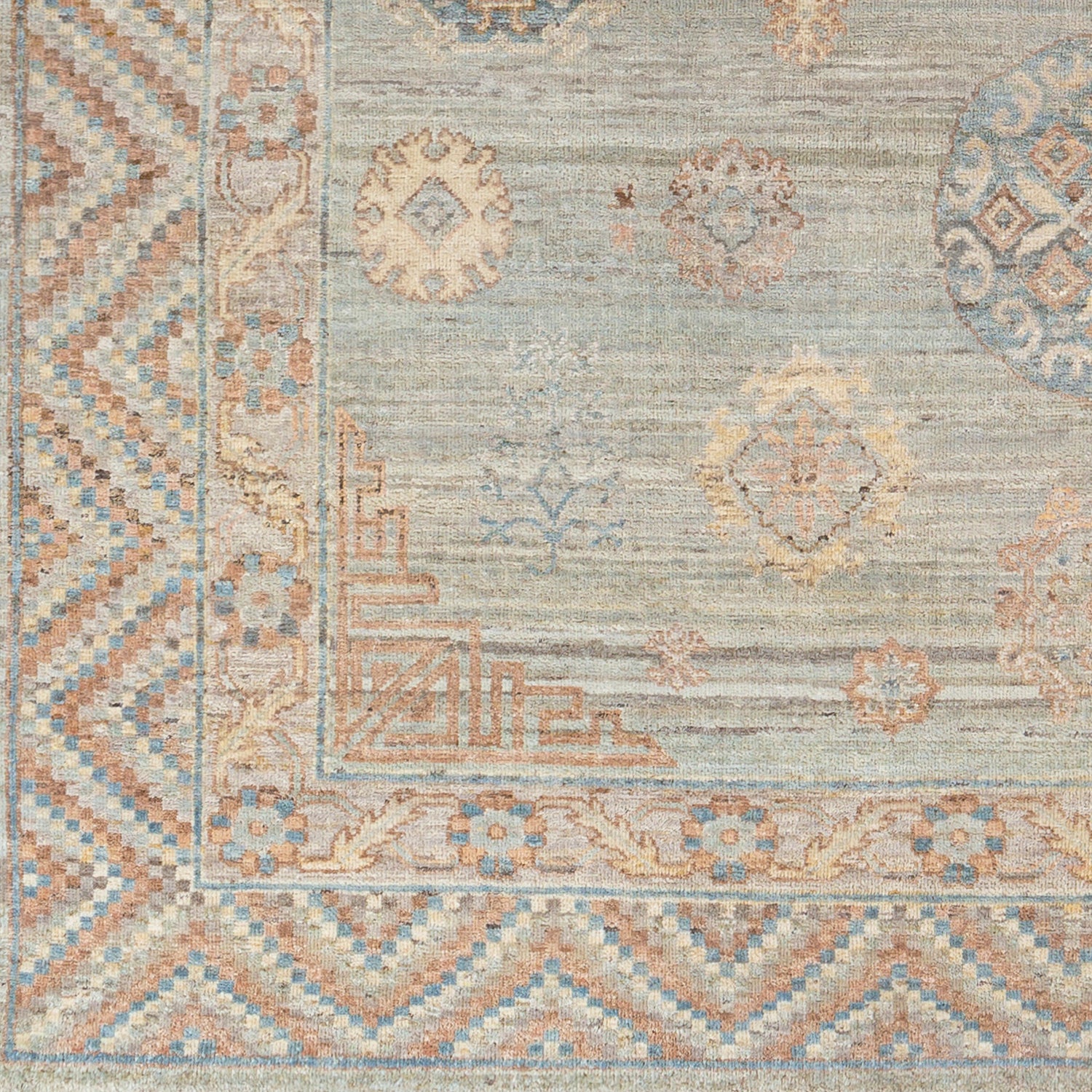 Surya Khotan Kht-2302 Sage, Blue Rug.