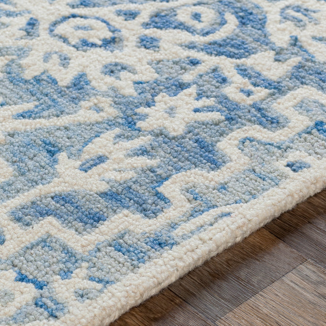 Surya Kayseri Ksr-2307 Denim, Ice Blue, Cream Rugs.