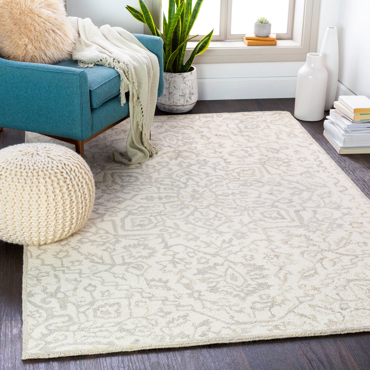 Surya Kayseri Ksr-2309 Beige, Medium Gray, Khaki Rugs.