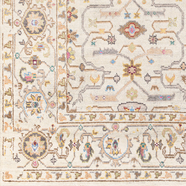 Surya Kushal Kus-2306 Tan, Wheat, Gray, Light Blue Rugs.