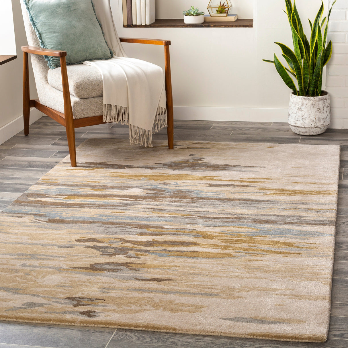 Surya Kavita Kvt-2301 Beige, Medium Gray, Camel, Tan Rugs.