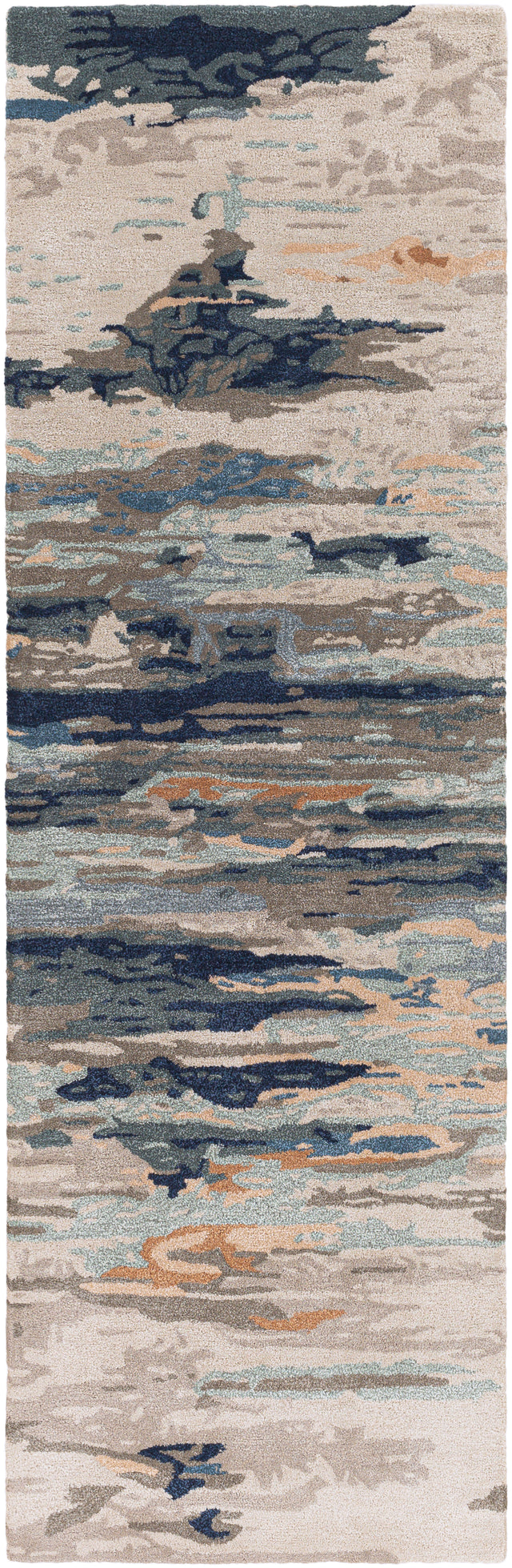 Surya Kavita Kvt-2302 Taupe, Navy, Dark Green, Denim Rugs.