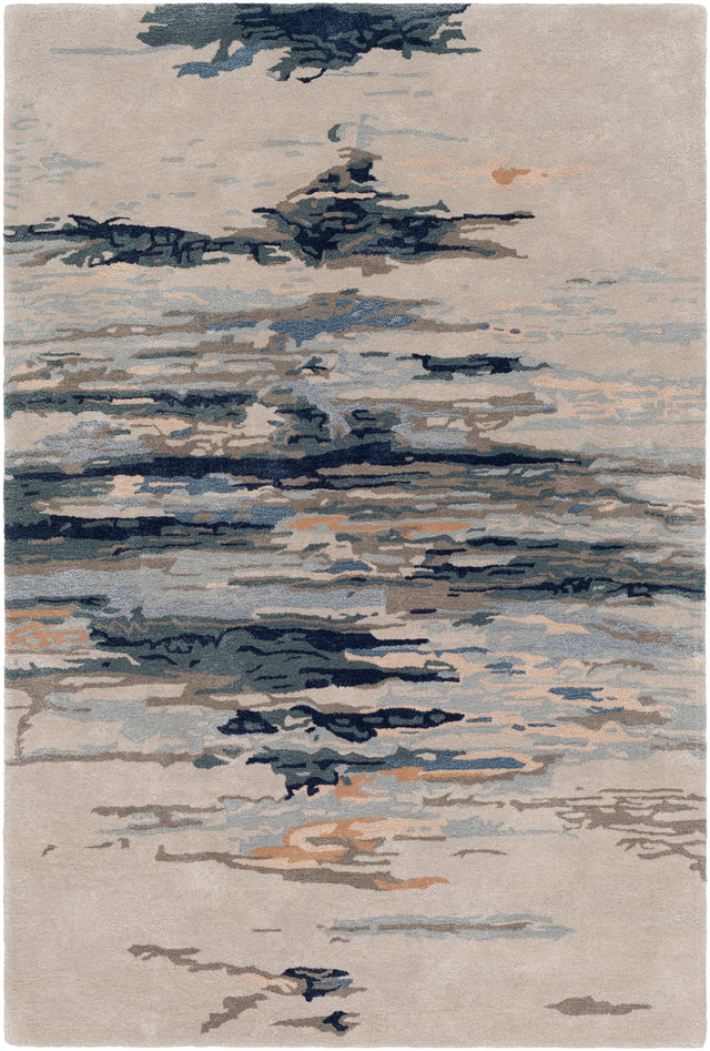 Surya Kavita Kvt-2302 Taupe, Navy, Dark Green, Denim Rugs.