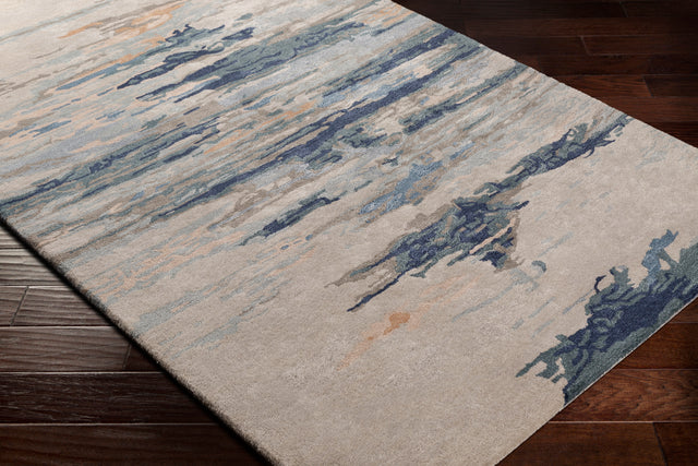 Surya Kavita Kvt-2302 Taupe, Navy, Dark Green, Denim Rugs.