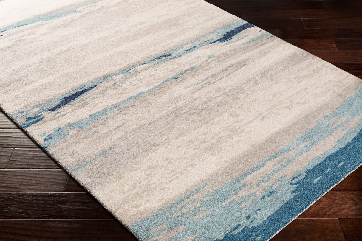 Surya Kavita Kvt-2306 Taupe, Ivory, Medium Gray, Navy Rugs.