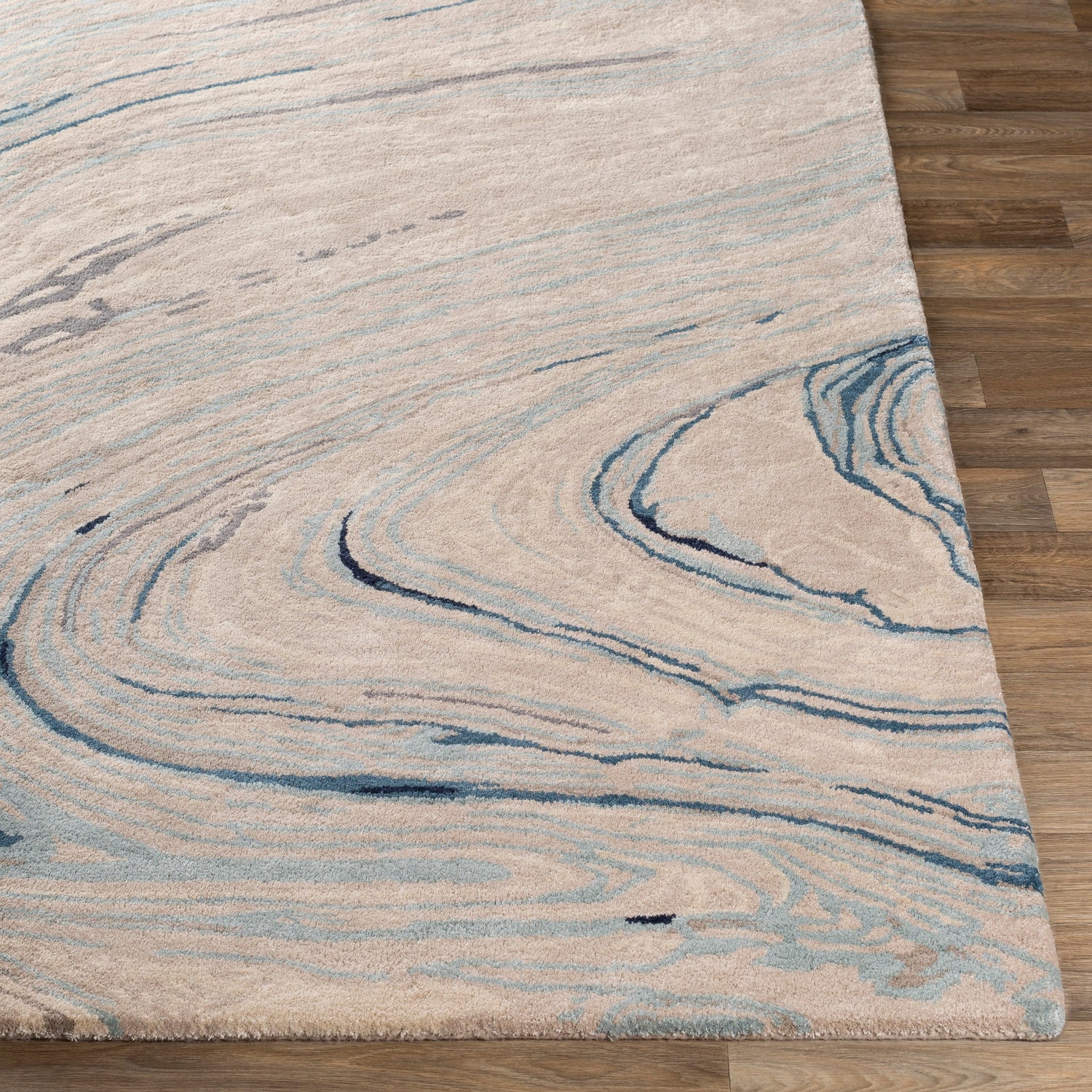 Surya Kavita Kvt-2308 Taupe, Ivory, Medium Gray, Navy Rugs.