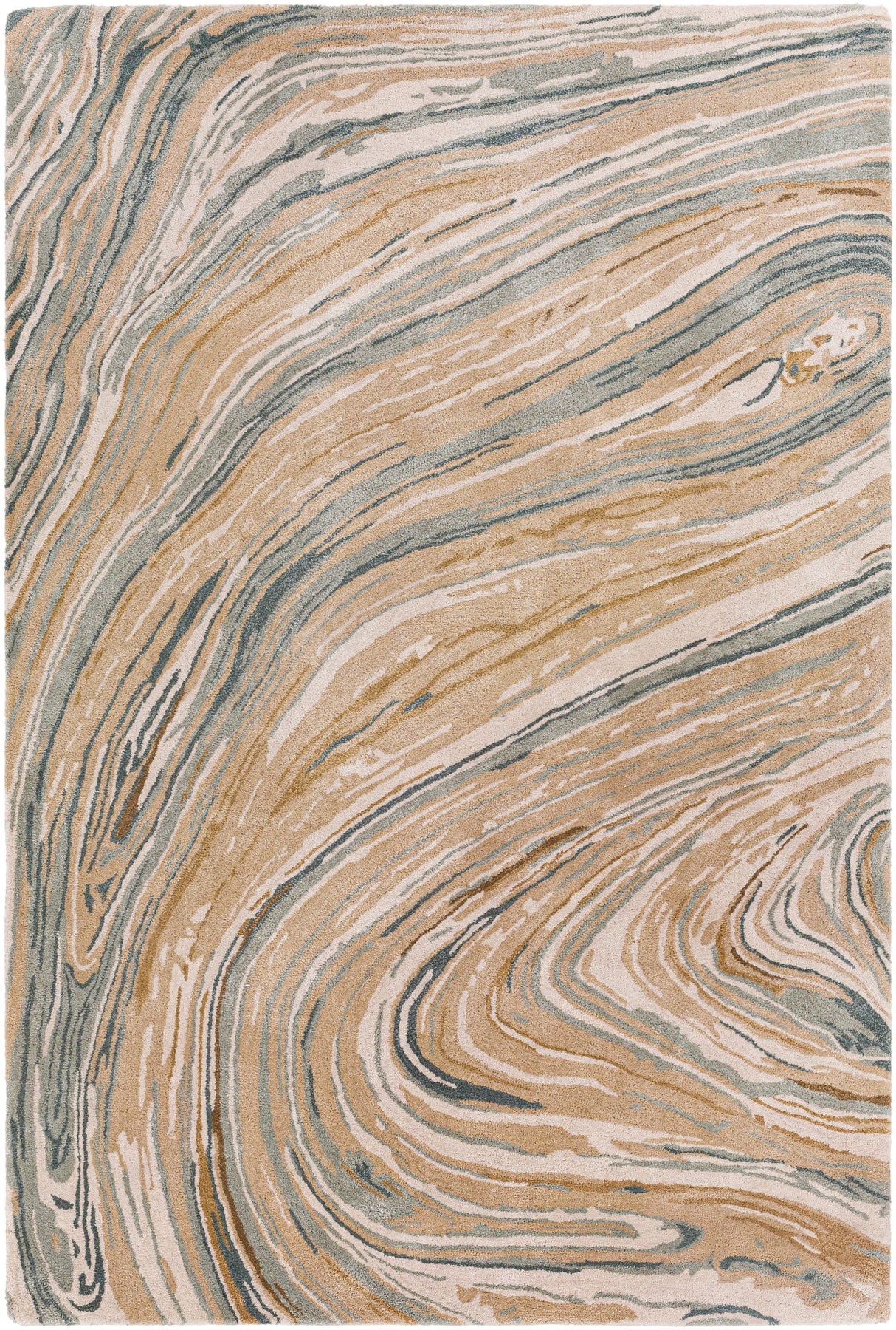 Surya Kavita Kvt-2309 Camel, Beige, Cream, Teal Rugs.