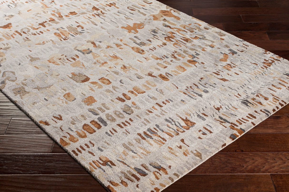 Surya Kavita Kvt-2318 Dark Brown, Tan, Camel, Medium Gray Rugs.