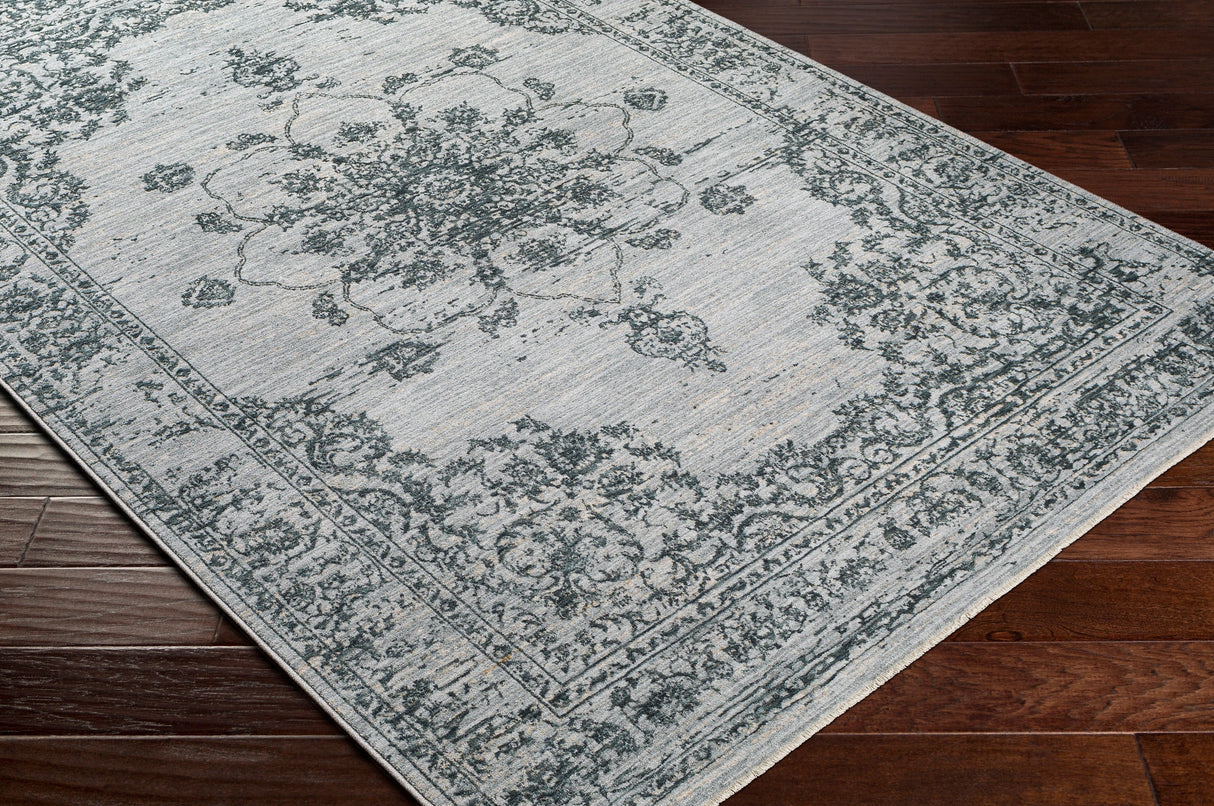 Surya Laila Laa-2302 Navy, Teal, Light Gray, Medium Gray Rugs.