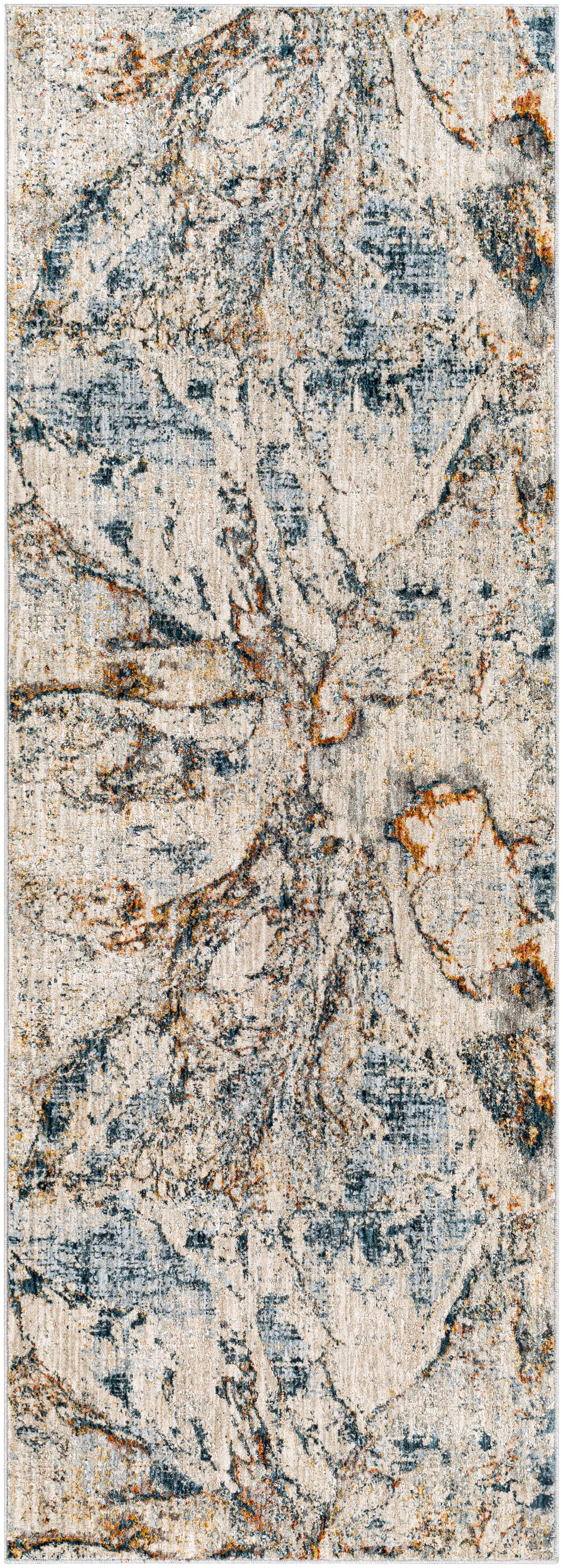 Surya Laila Laa-2316 Teal, Burnt Orange, Saffron, Medium Gray Rugs.
