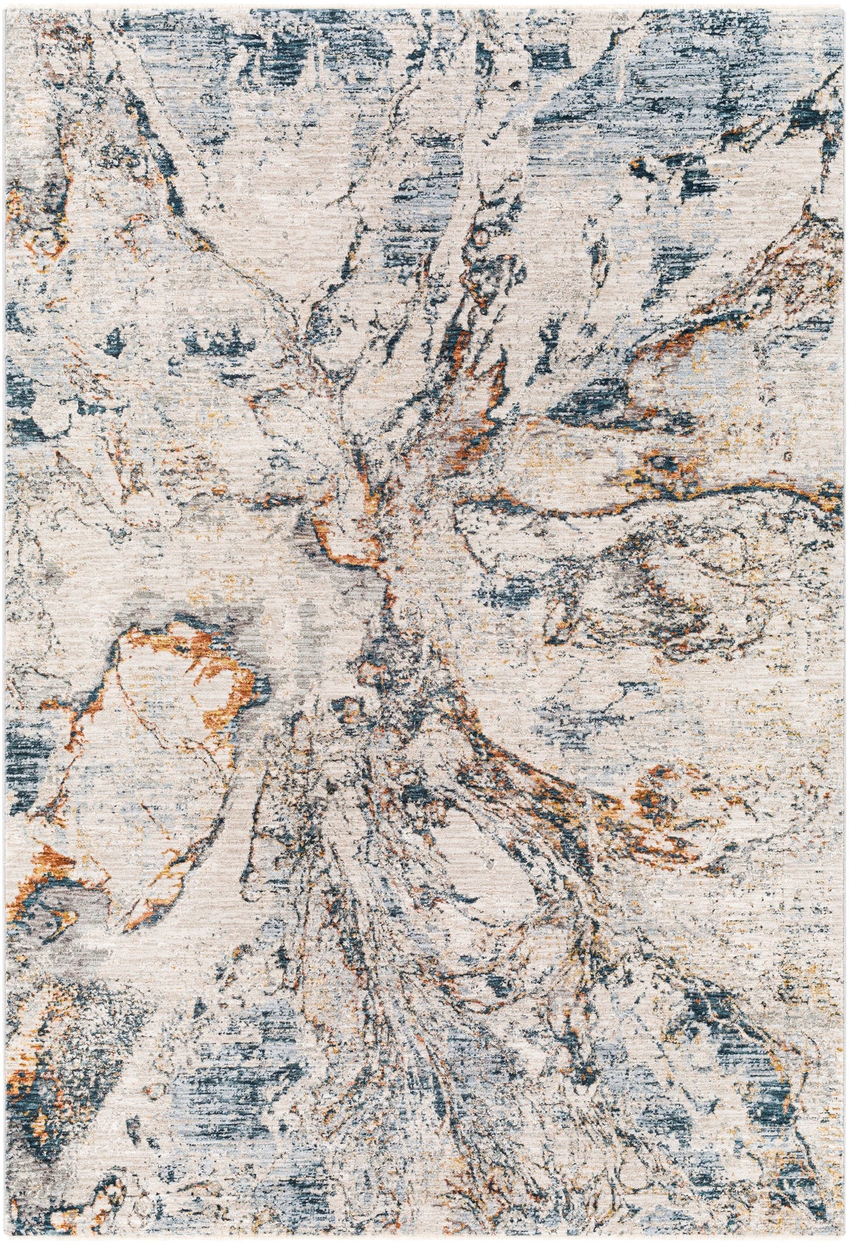 Surya Laila Laa-2316 Teal, Burnt Orange, Saffron, Medium Gray Rugs.