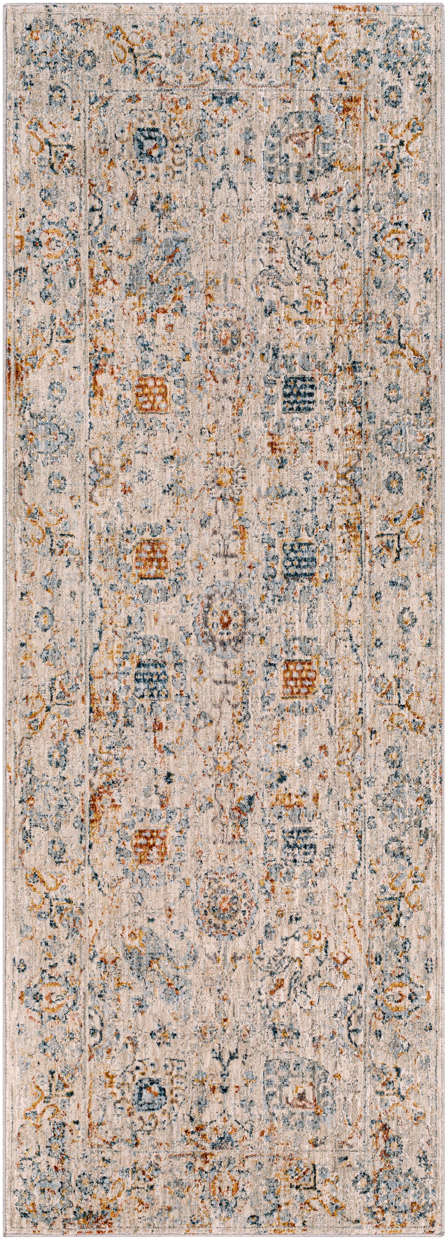 Surya Laila Laa-2317 Teal, Burnt Orange, Sage, Saffron Rugs.