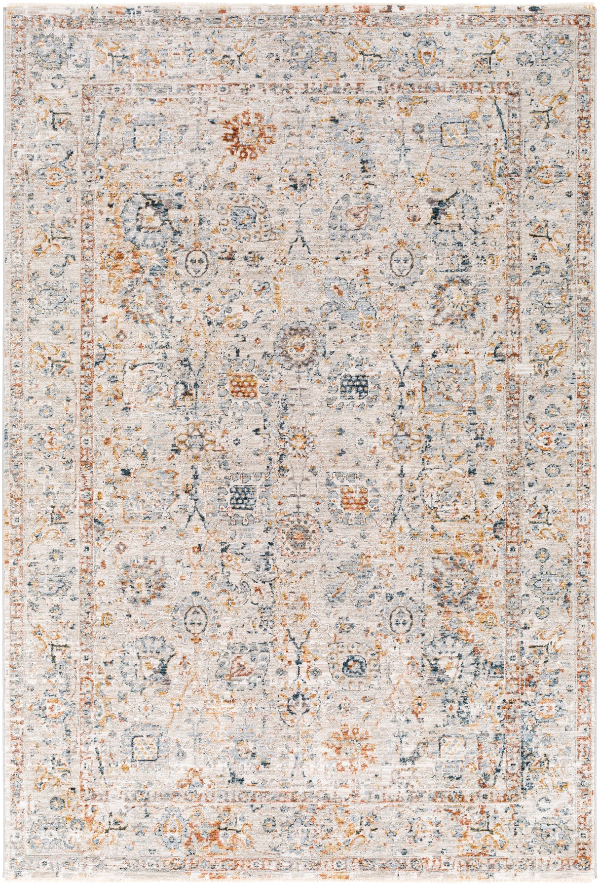 Surya Laila Laa-2317 Teal, Burnt Orange, Sage, Saffron Rugs.