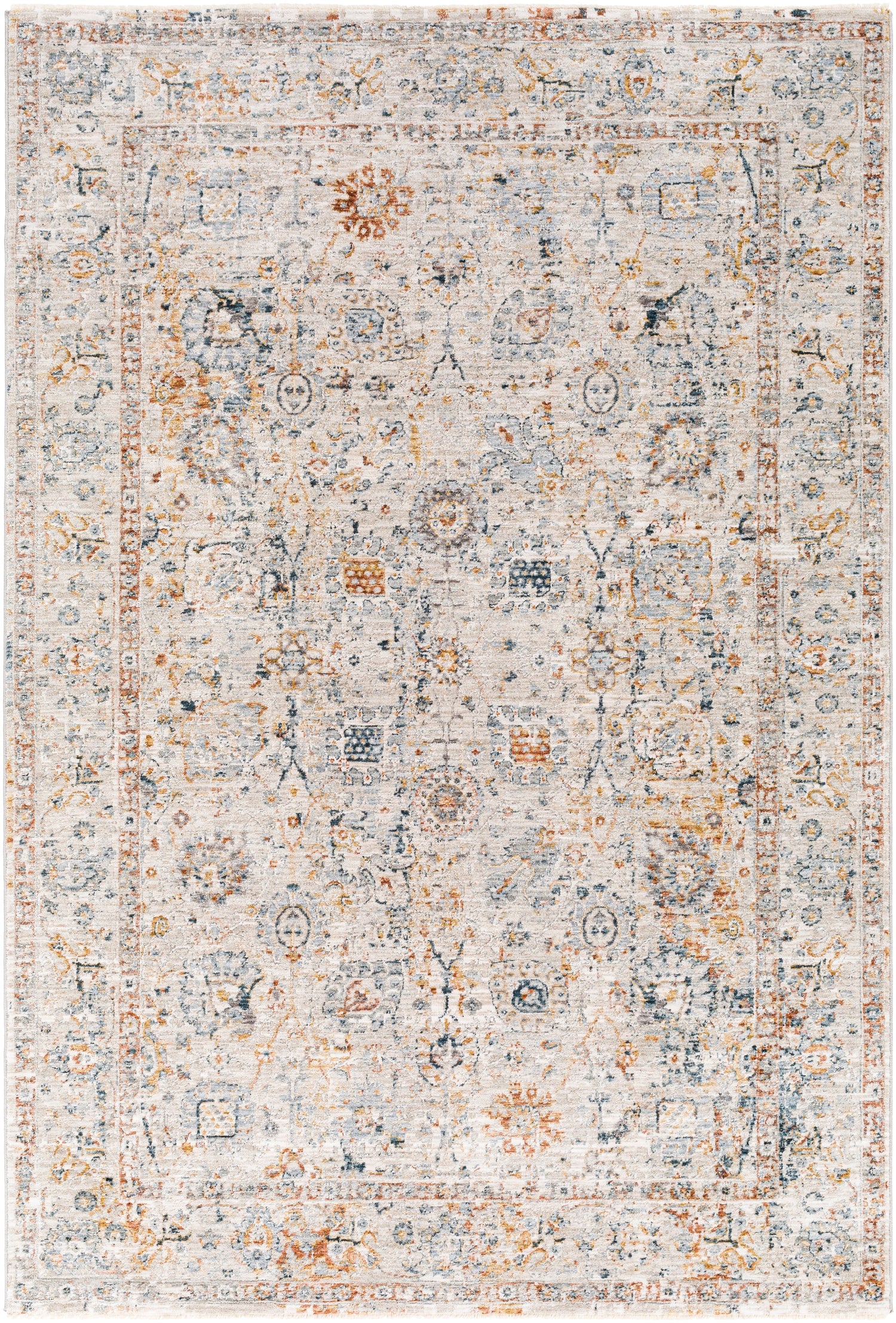 Surya Laila Laa-2317 Teal, Burnt Orange, Sage, Saffron Rugs.