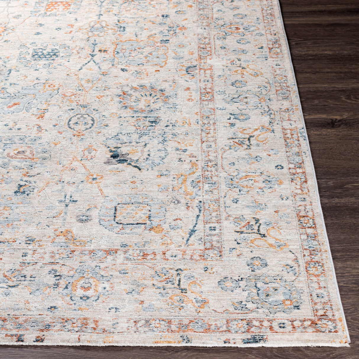 Surya Laila Laa-2317 Teal, Burnt Orange, Sage, Saffron Rugs.