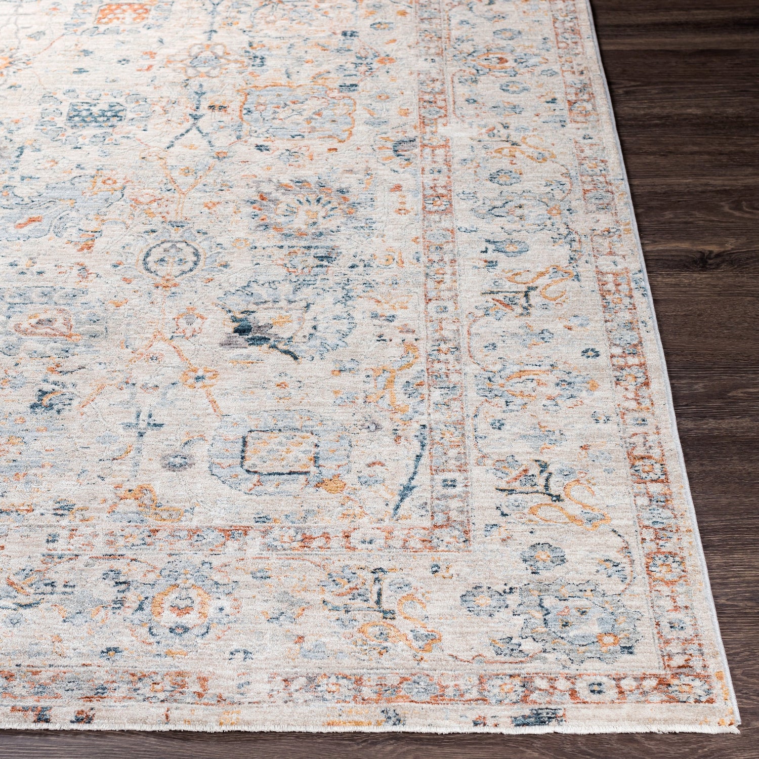 Surya Laila Laa-2317 Teal, Burnt Orange, Sage, Saffron Rugs.