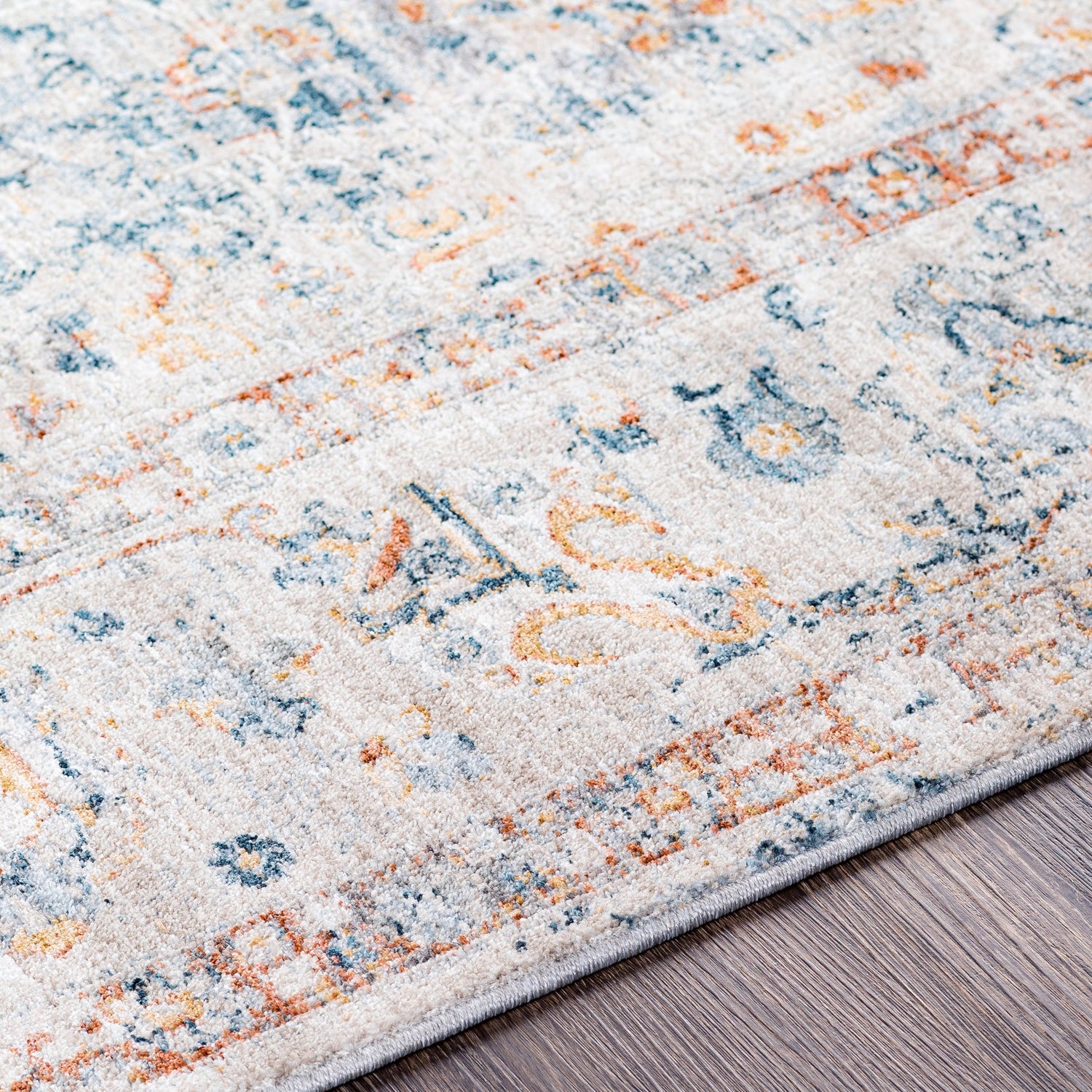 Surya Laila Laa-2317 Teal, Burnt Orange, Sage, Saffron Rugs.