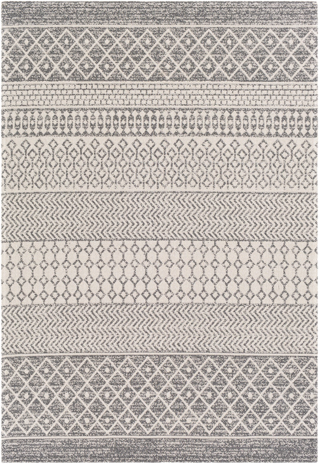 Surya La Casa Lcs-2305 Charcoal, White, Silver Gray Rugs.