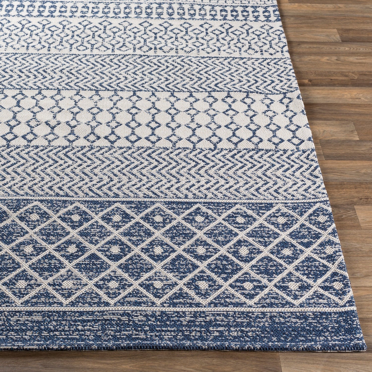 Surya La Casa Lcs-2307 Dark Blue, White, Denim Rugs.