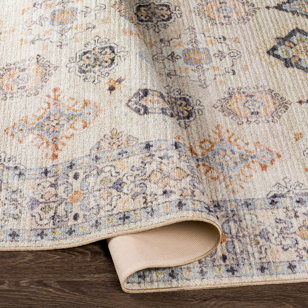 Surya Leicester Lec-2303 Burnt Orange, Tan, Denim, Grass Green Rugs.