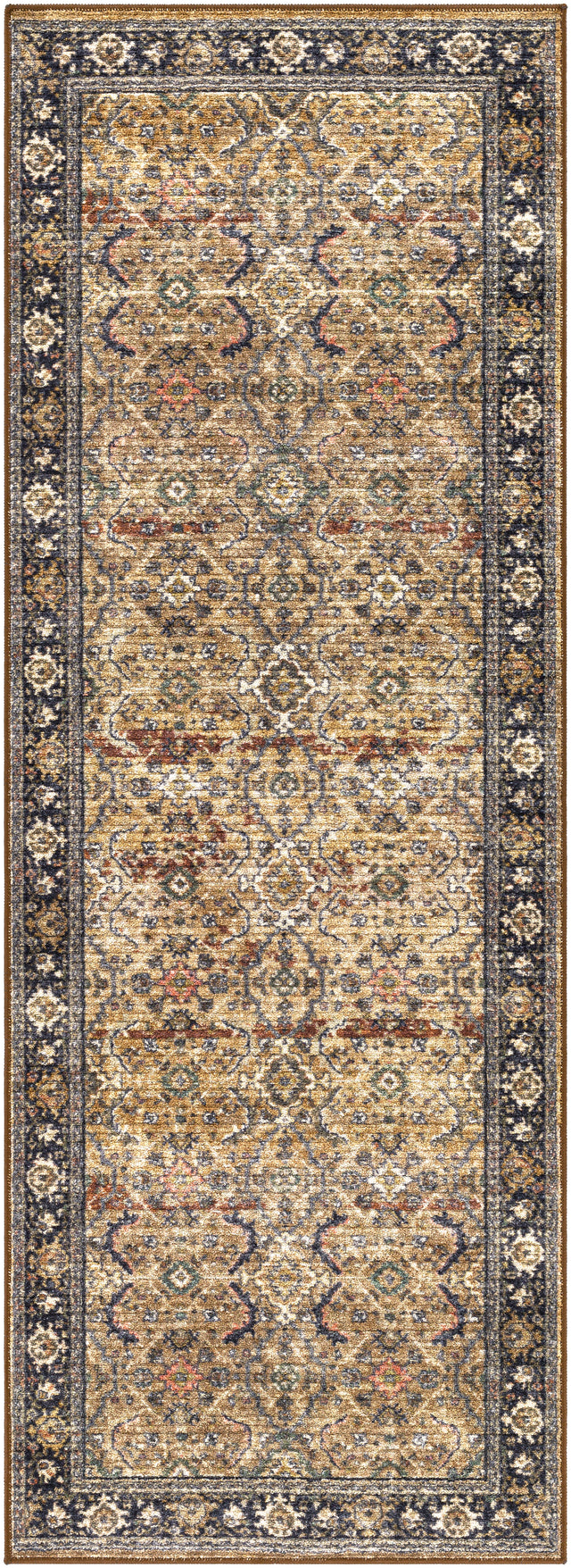 Surya Leicester Lec-2305 Dark Blue, Burnt Orange, Dark Green, Coral Rugs.