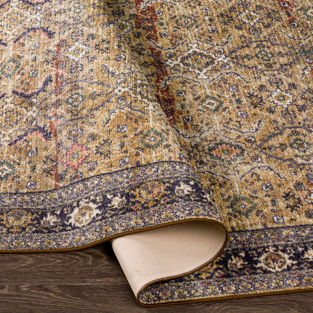 Surya Leicester Lec-2305 Dark Blue, Burnt Orange, Dark Green, Coral Rugs.