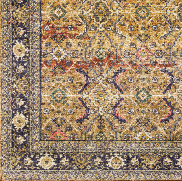 Surya Leicester Lec-2305 Dark Blue, Burnt Orange, Dark Green, Coral Rugs.
