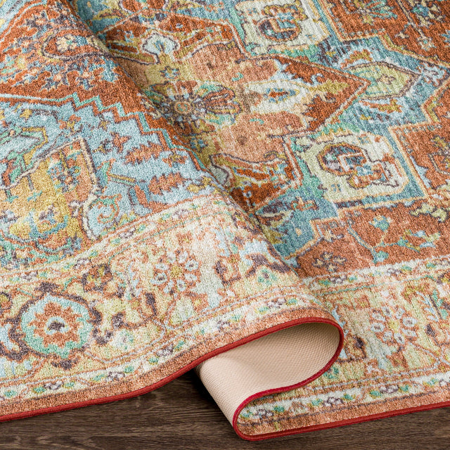 Surya Leicester Lec-2307 Burnt Orange, Dark Blue, Grass Green, Sage Rugs.