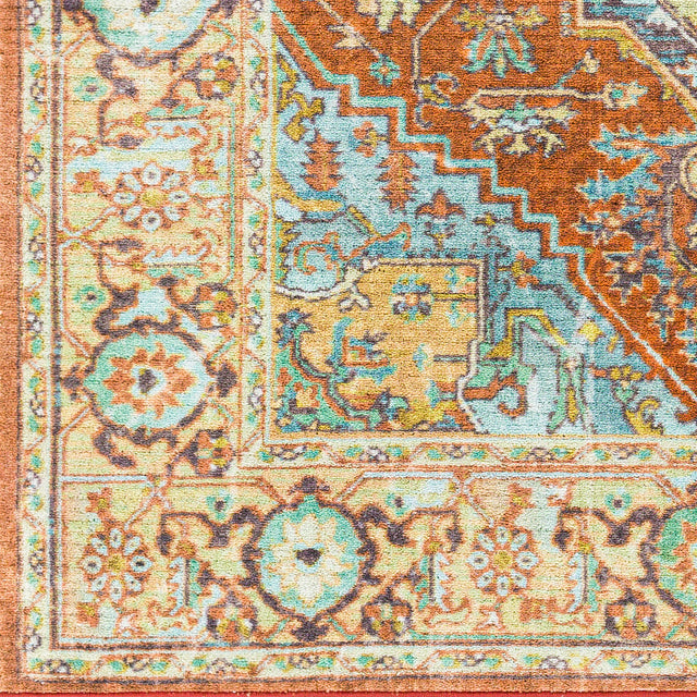 Surya Leicester Lec-2307 Burnt Orange, Dark Blue, Grass Green, Sage Rugs.