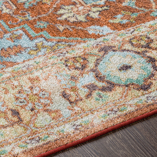Surya Leicester Lec-2307 Burnt Orange, Dark Blue, Grass Green, Sage Rugs.