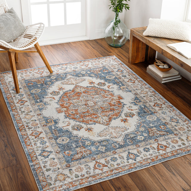 Surya Machine Washable Lillian Lll-2305 Blue Rug.
