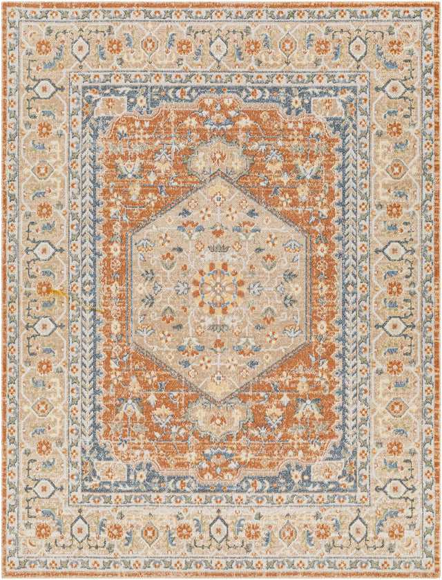 Surya Machine Washable Lillian Lll-2306 Orange Rug.