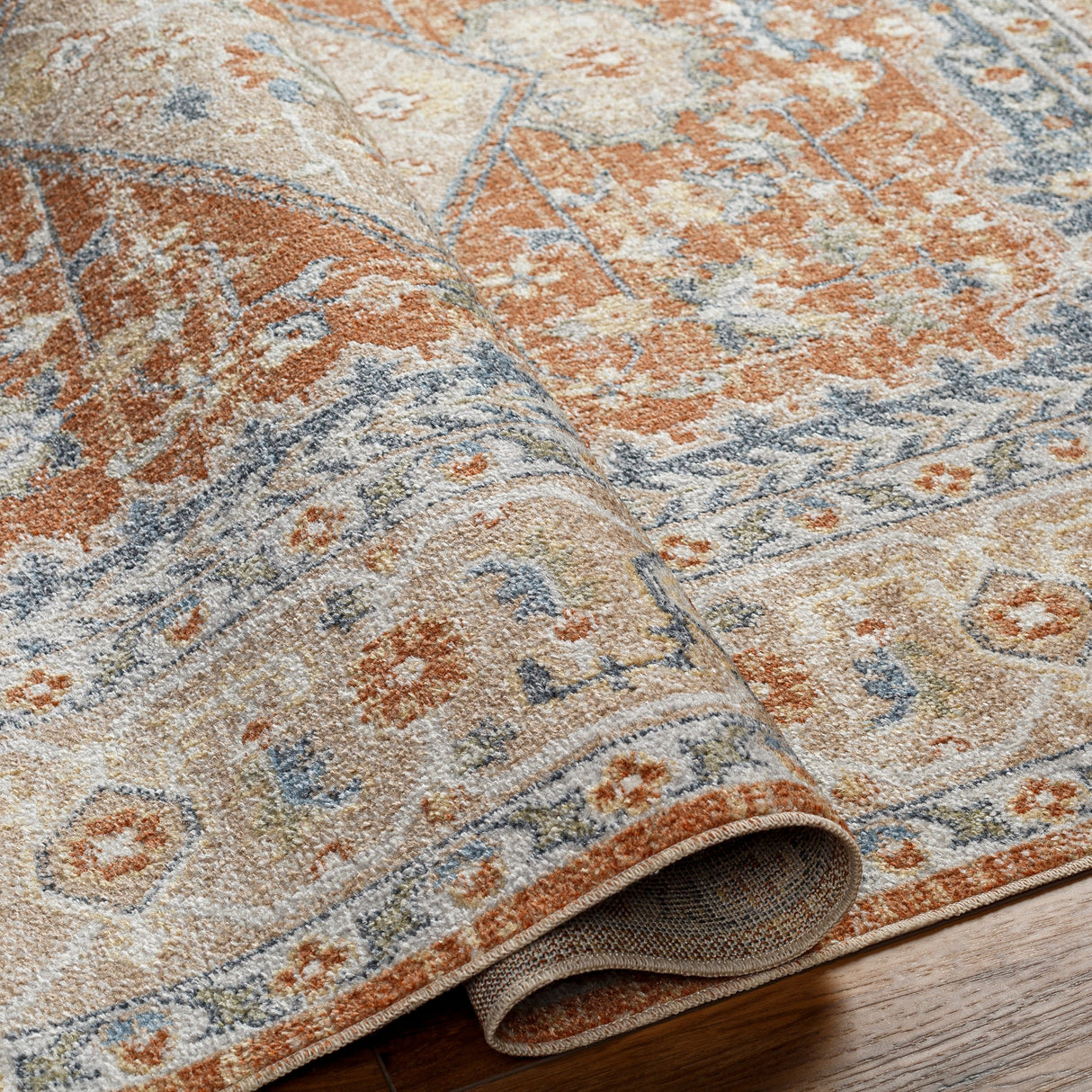 Surya Machine Washable Lillian Lll-2306 Orange Rug.