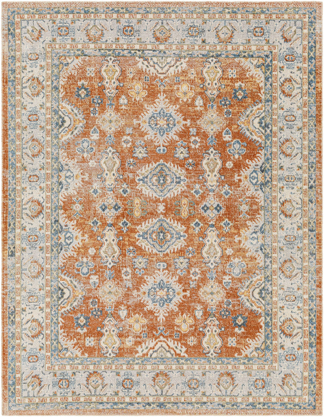 Surya Machine Washable Lillian Lll-2324 Orange Rug.
