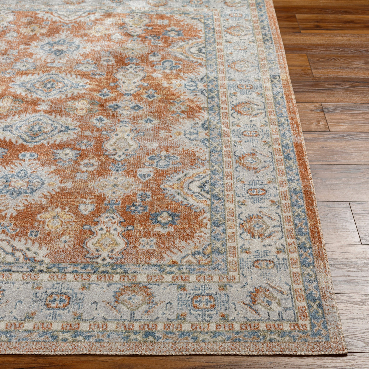 Surya Machine Washable Lillian Lll-2324 Orange Rug.